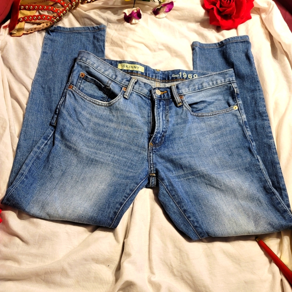 GAP 1969 SKINNY DENIM JEAN 32X30 see photos ankle length